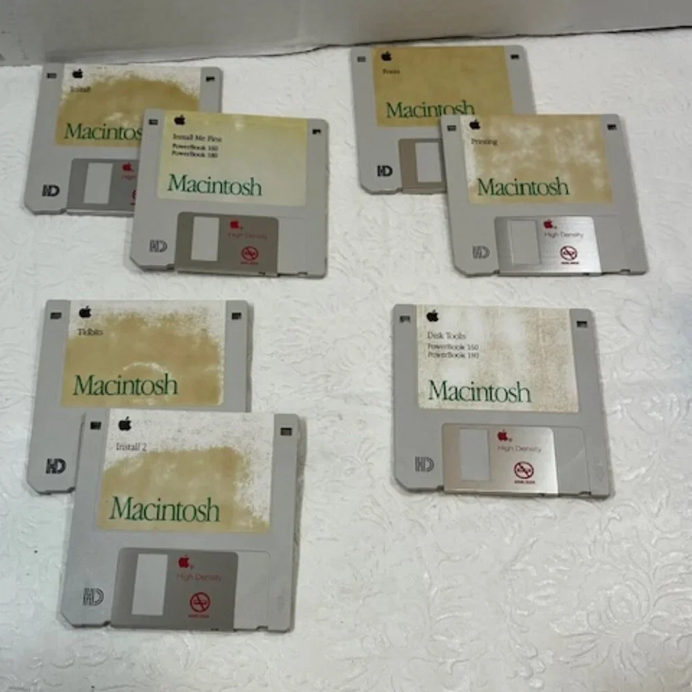 VTG 1991 Apple Computer System Macintosh 7 Disk Set Ver 7.1, 914-0363-B,